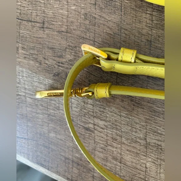 Prada Yellow Galleria Leather Tote with Strap - Picture 13 of 16